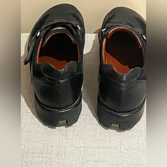 Vintage Donald Pliner Black Leather Buckle Shoes with Logo Detail - Picture 4 of 6